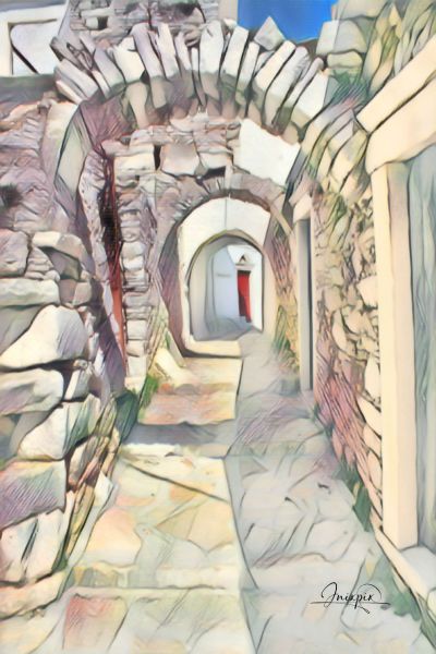 Naxos Aperanthos Portal Artistically Rendered