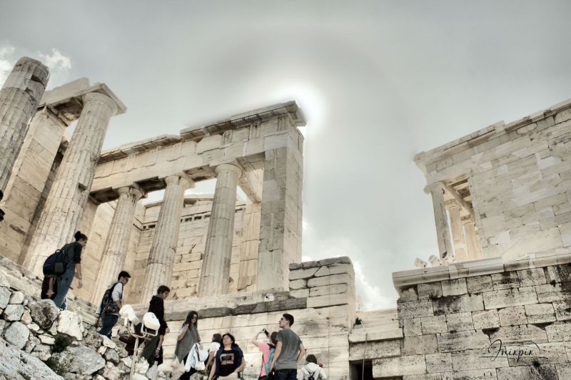 Climbing the Acropolis to the Parthenon