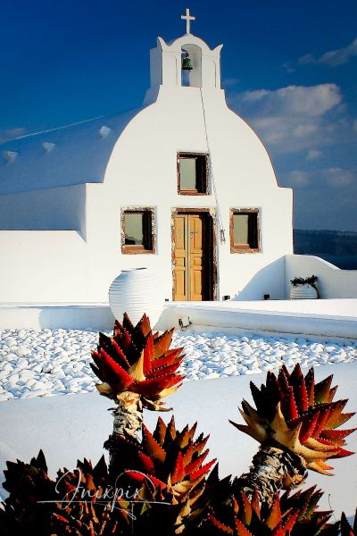 Greek Island Santorini Oia Church